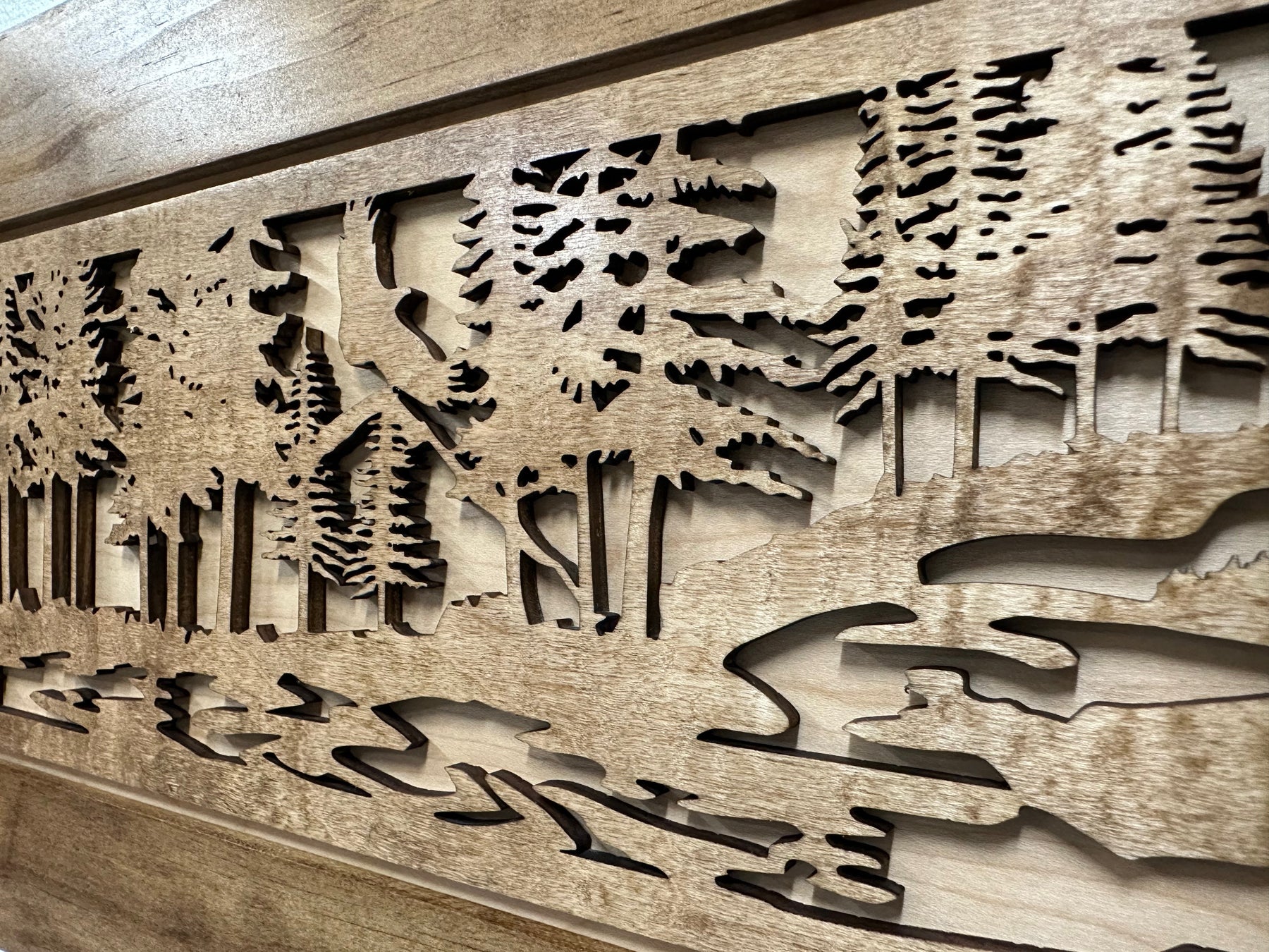 Home Self Defense Secure Storage Cabinet Outdoor Nature Scene with Stream and Eagle by Bellewood Designs, security safes detail photo 9
