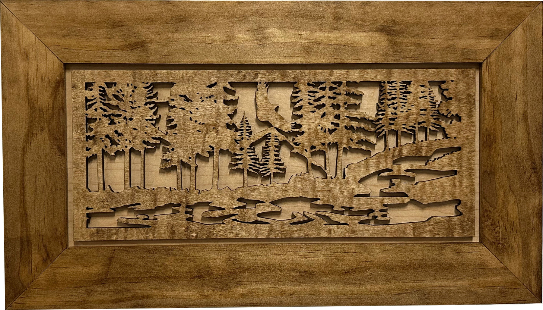 Home Self Defense Secure Storage Cabinet Outdoor Nature Scene with Stream and Eagle by Bellewood Designs, security safes detail photo 2