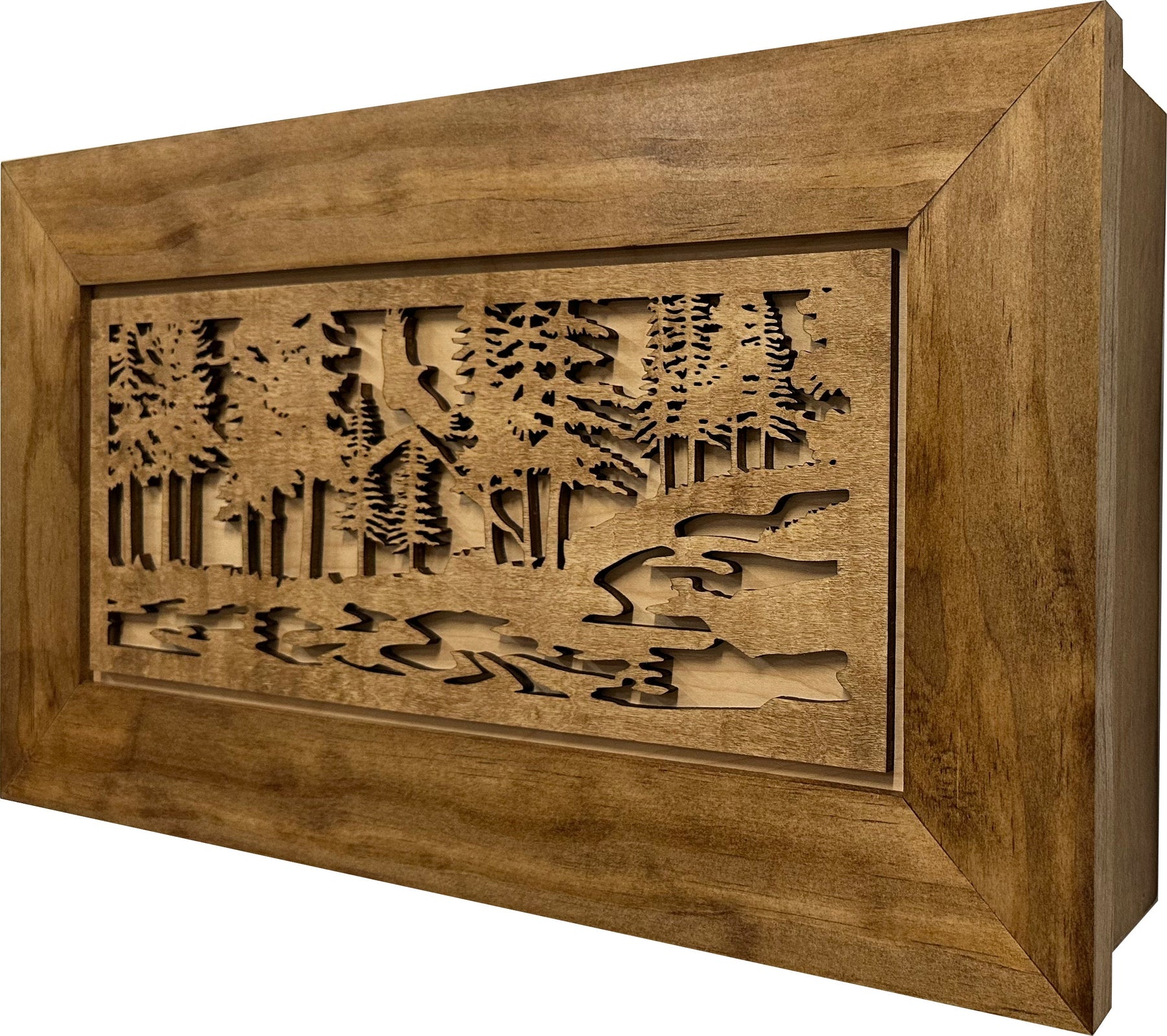 Home Self Defense Secure Storage Cabinet Outdoor Nature Scene with Stream and Eagle by Bellewood Designs, security safes detail photo 8