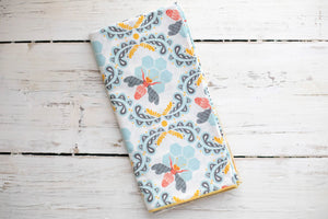 Honey Bee Cloth Napkins, set of four by Dot and Army, Southern food gift detail photo 4