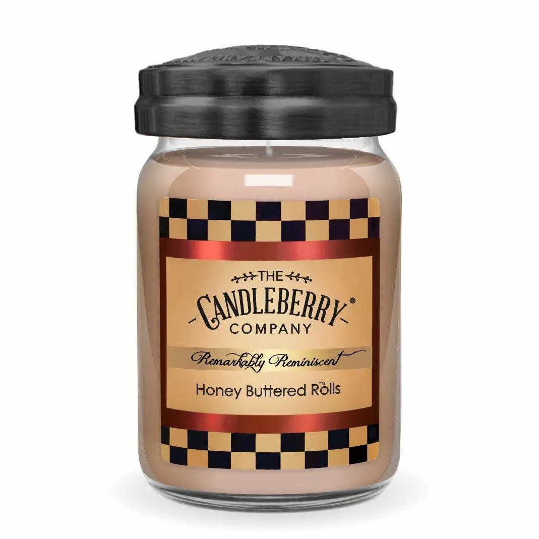 Honey Buttered Rolls™, Large Jar Candle (Collective) by The Candleberry® Candle Company, Southern food gift main product photo