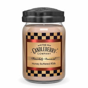 Honey Buttered Rolls™, Large Jar Candle (Collective) by The Candleberry® Candle Company, Southern food gift main product photo