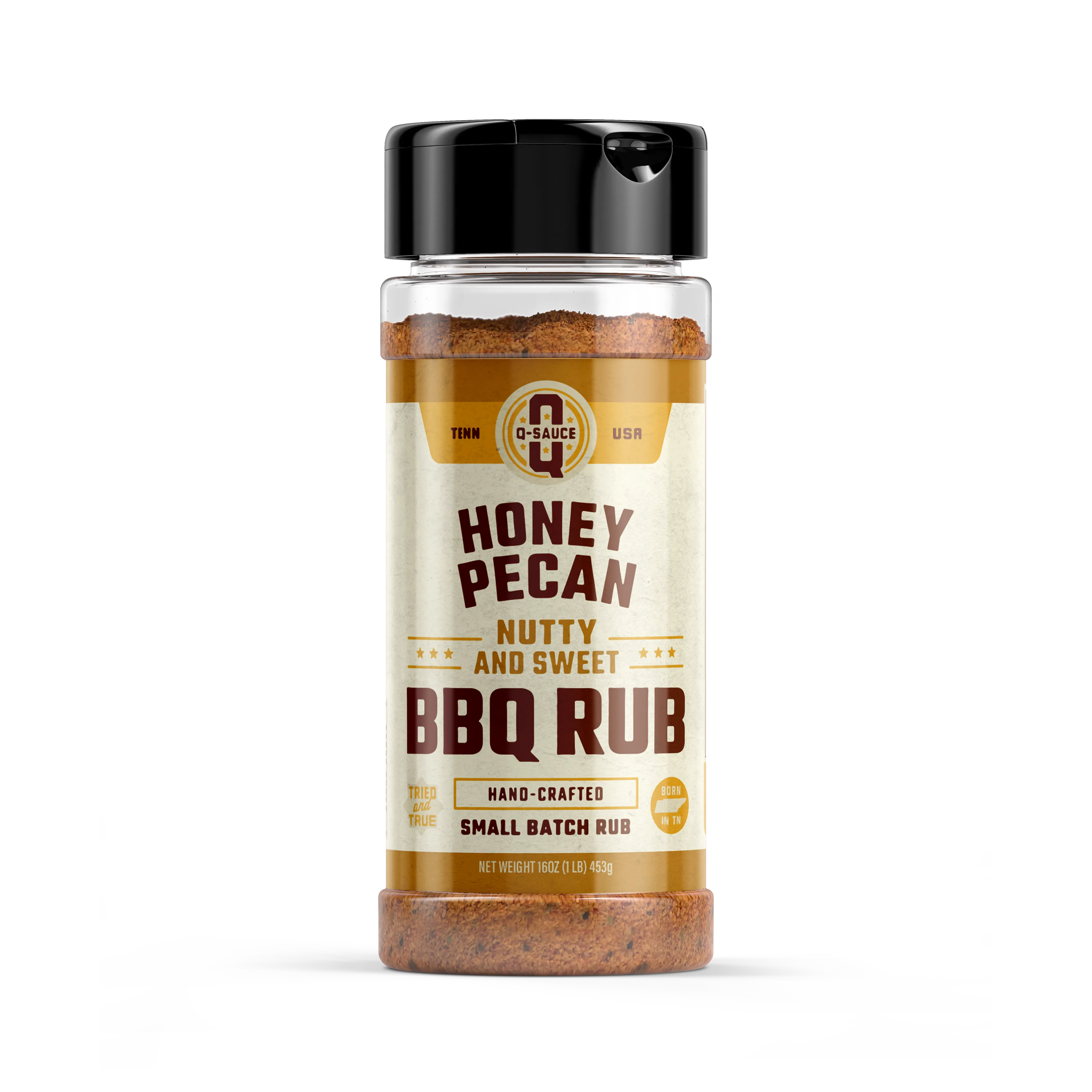 Honey Pecan BBQ Rub by Q Sauce, Southern food gift main product photo