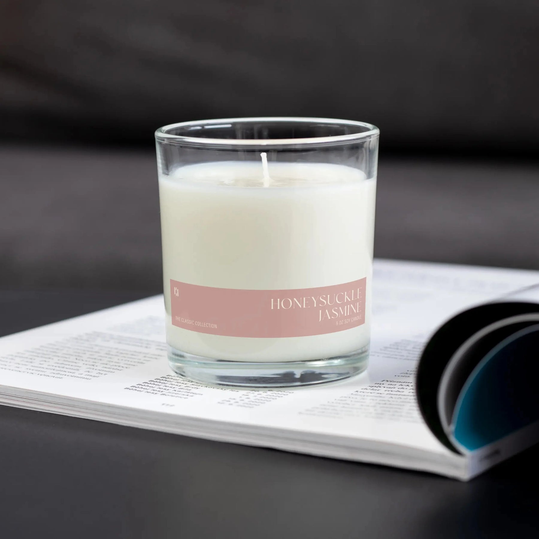 Honeysuckle Jasmine Soy Candle by Pretty Honest Candles