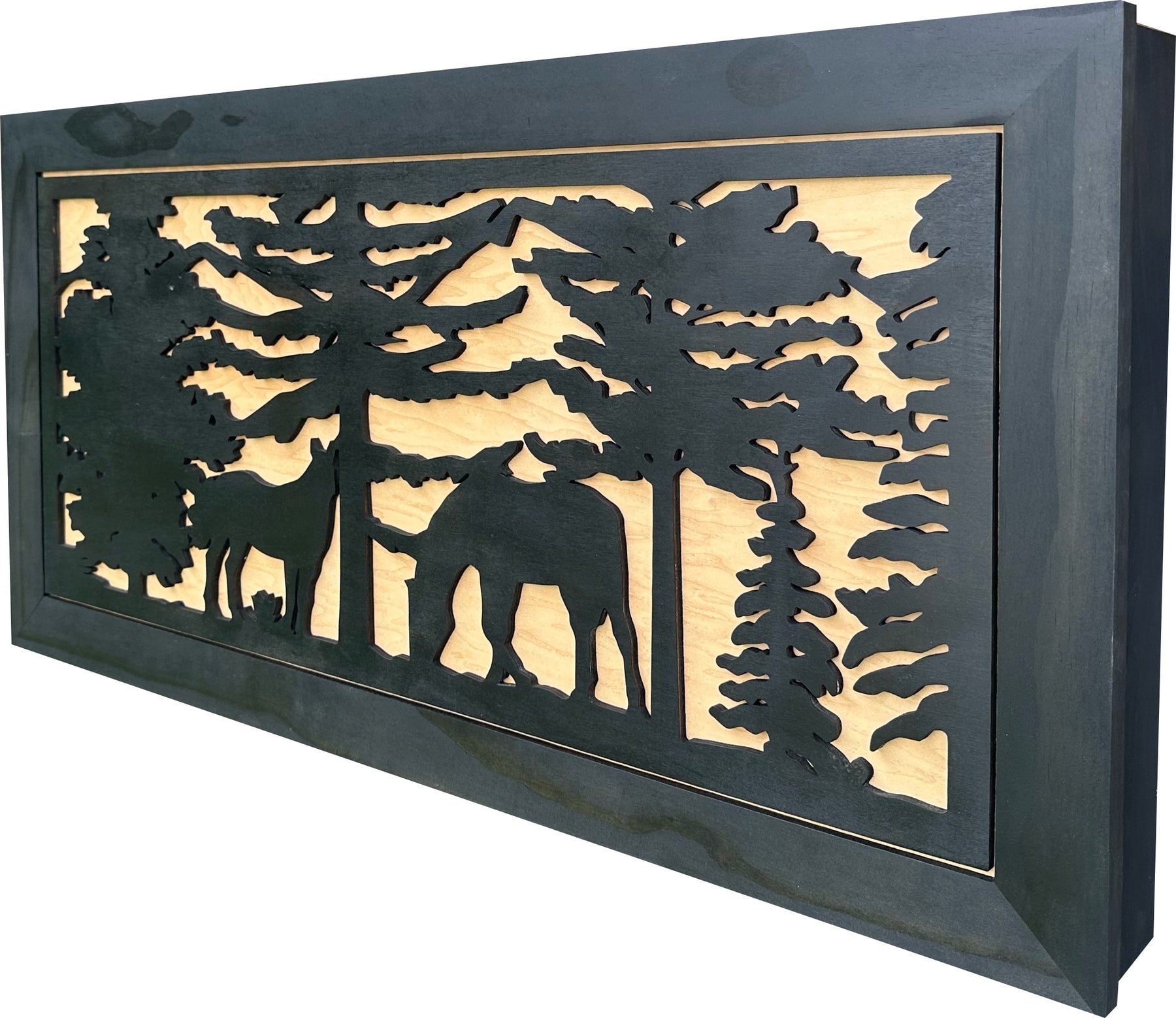 Horse Farm Wall Art Gun Concealment Furniture - Handcrafted Wooden Gun Cabinets - Gun Shelf Hidden Storage for Rifles, Shotguns, & Handguns - Quick Ac by Bellewood Designs