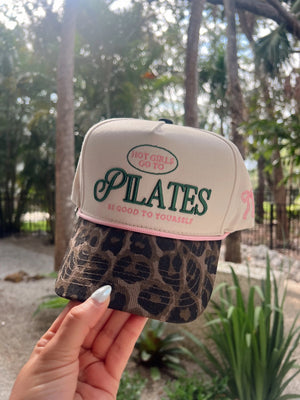 Hot Girls go to Pilates - Leopard Vintage Hat by KenzKustomz, Southern lifestyle apparel detail photo 8
