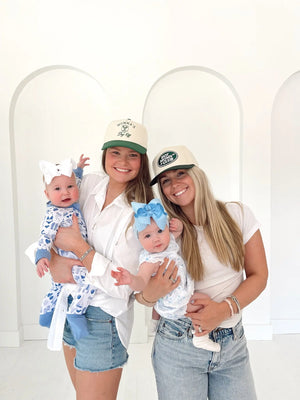 Hot Moms Club - Green Vintage Trucker Hat by KenzKustomz, Southern lifestyle apparel detail photo 7