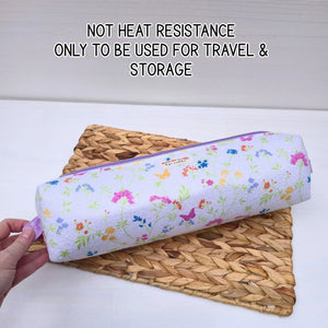 Hot Tool Storage Bag, Floral Boxy Zipper Pouch, Hair Tool Travel Case, Curling Iron Storage, Blow Dryer Organizer by Maypop House Designs, natural skincare detail photo 5