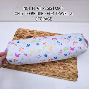 Hot Tool Storage Bag, Floral Boxy Zipper Pouch, Hair Tool Travel Case, Curling Iron Storage, Blow Dryer Organizer by Maypop House Designs, natural skincare detail photo 6