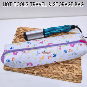 Hot Tool Storage Bag, Floral Boxy Zipper Pouch, Hair Tool Travel Case, Curling Iron Storage, Blow Dryer Organizer by Maypop House Designs, natural skincare detail photo 7