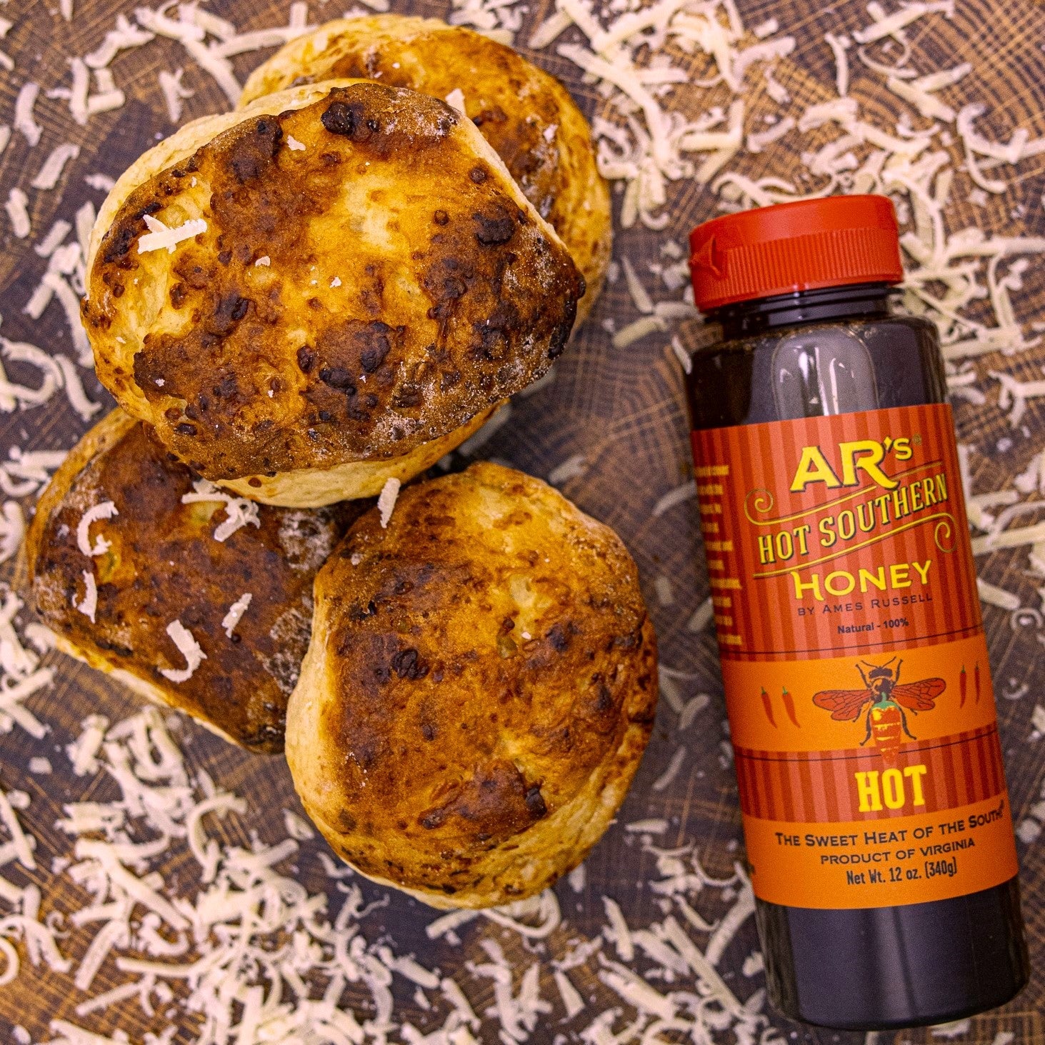 Hot Southern Honey Dubliner Irish Cheese Scones by Two and a Half Irishmen - Traditional Irish Baking