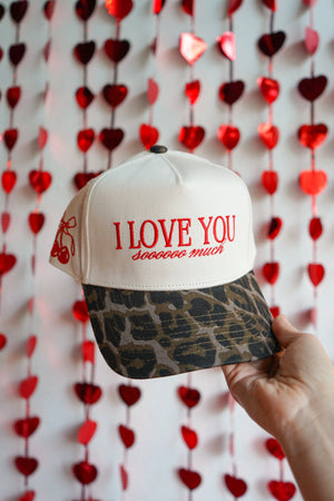 I Love You Sooooo Much - Leopard Vintage Hat by KenzKustomz, Southern lifestyle apparel main product photo