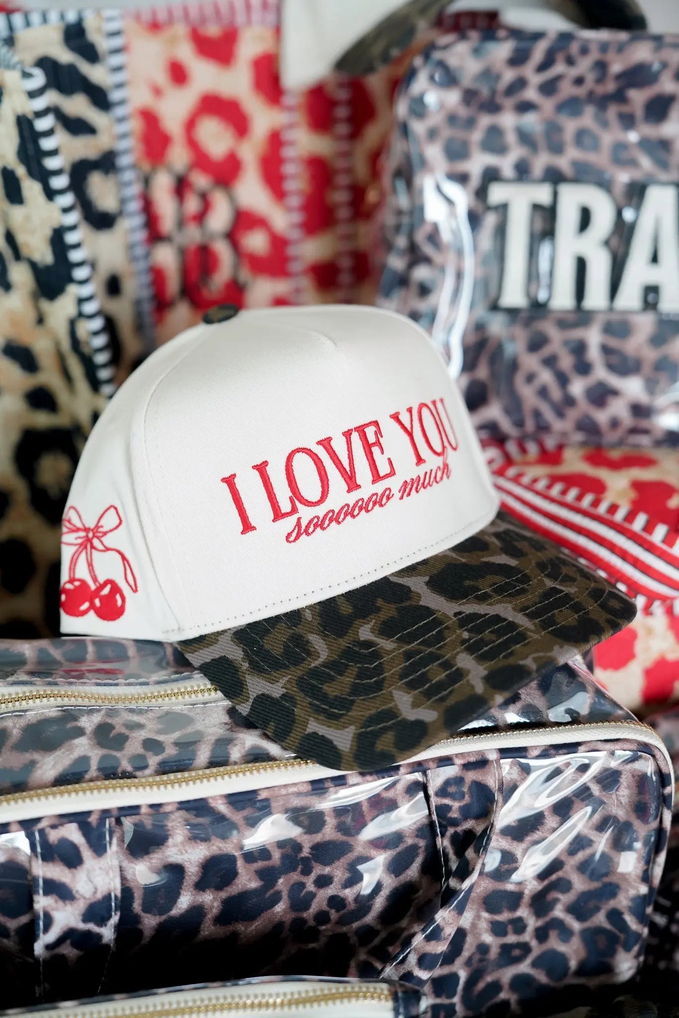 I Love You Sooooo Much - Leopard Vintage Hat by KenzKustomz, Southern lifestyle apparel detail photo 9
