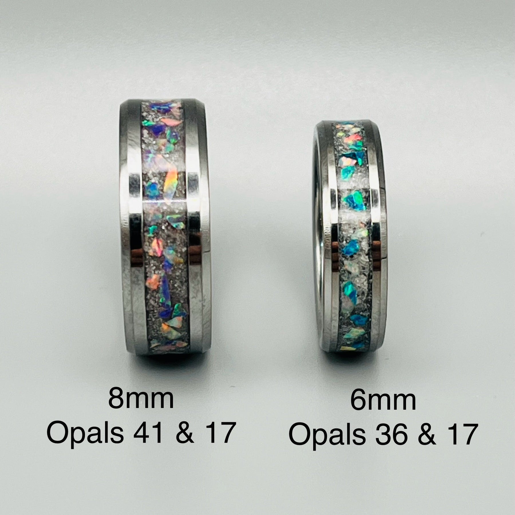 The Taz Opal and Ash Memorial Ring by Cotton Street Art Company, handmade jewelry detail photo 12