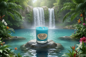 Blue Lagoon soy candle and wax melts by Mam Jam’s Candle Company, detail image 4