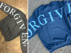 Forgiven Blue Sweatshirt detail view by Southern Bliss Company