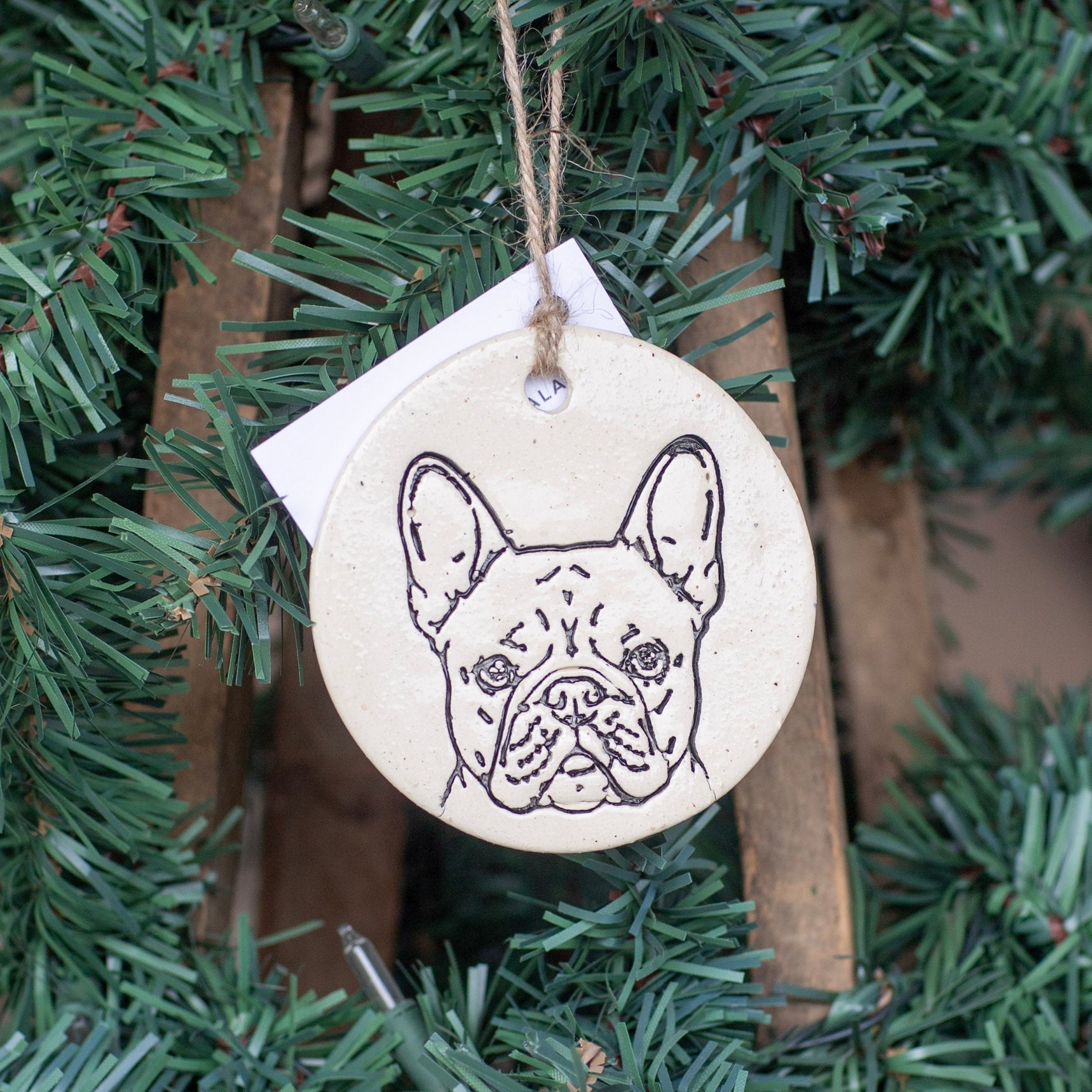 Prodigal Pottery Handmade Ceramic Dog Breed Ornament — product view 1