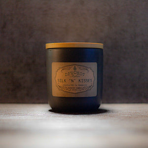 Silk ’n’ Kisses 10oz Candle by Dewdrop Mystique LLC, scented candle detail photo 2