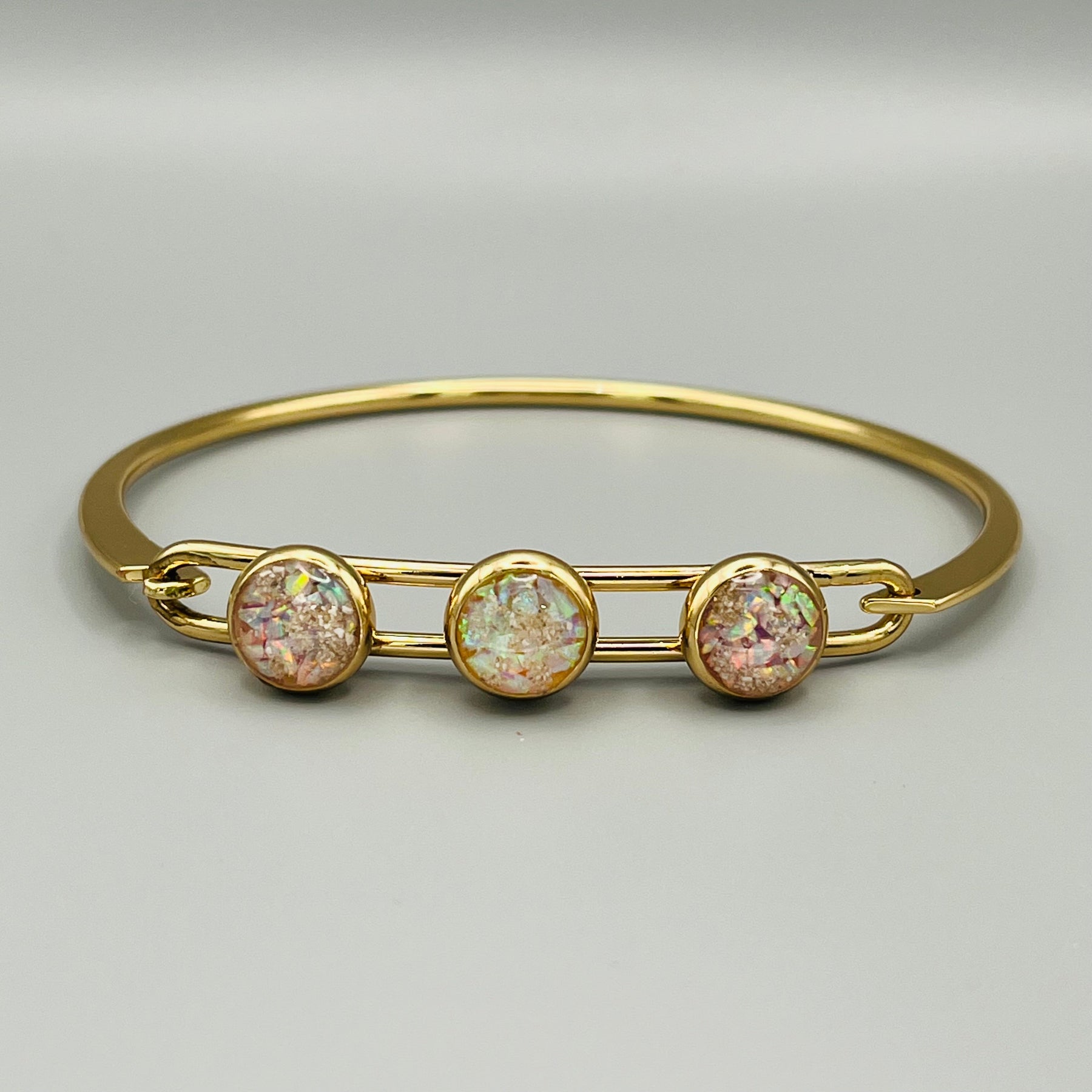 Cremation Ash Memorial Bracelet -Eternal Tides by Cotton Street Art Company, handmade jewelry detail photo 11
