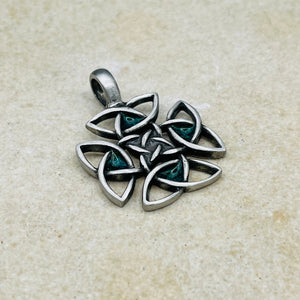 Celtic Memory Knot - Antiqued Pewter Memorial Pendant by Cotton Street Art Company, handmade jewelry detail photo 4