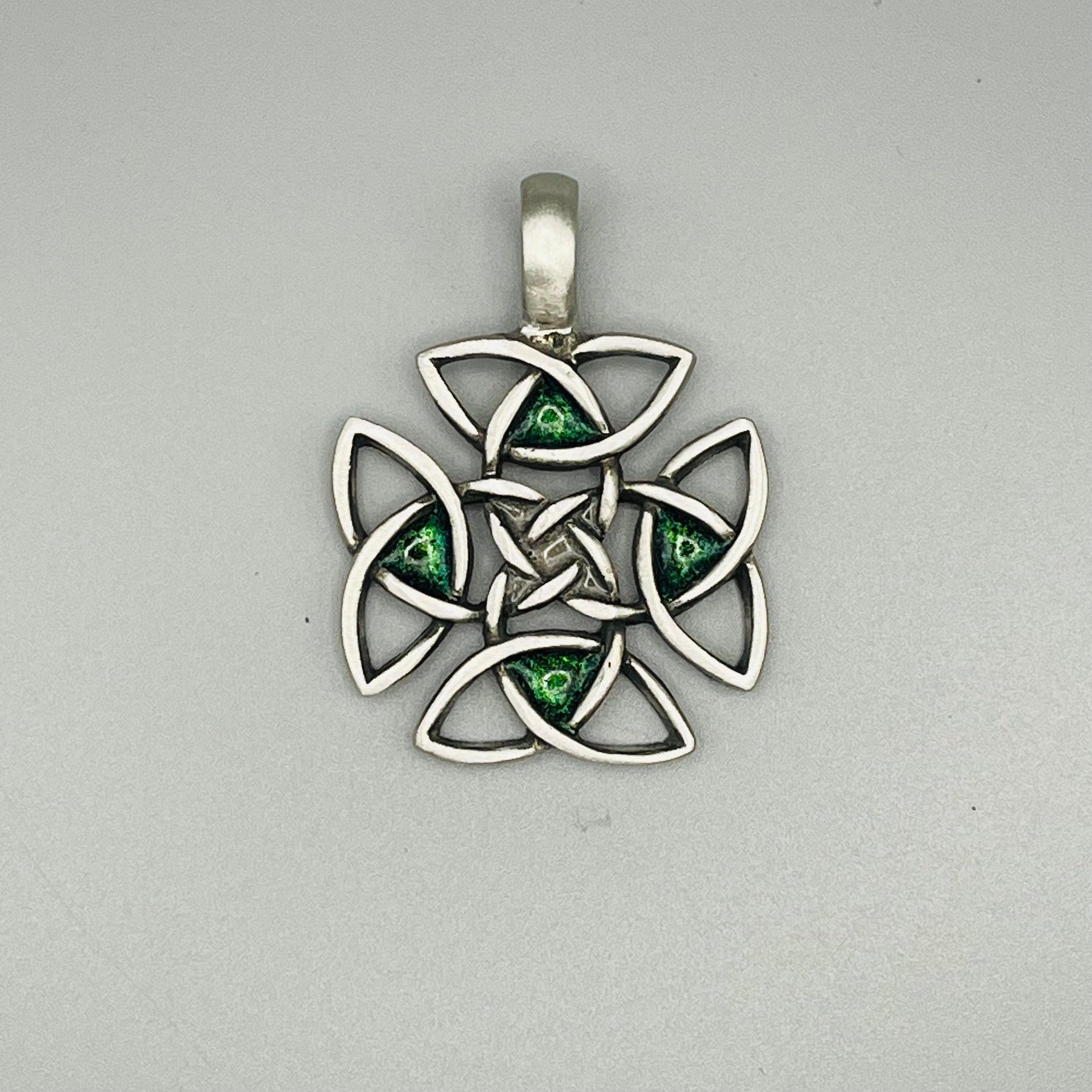 Celtic Memory Knot - Antiqued Pewter Memorial Pendant by Cotton Street Art Company, handmade jewelry main product photo