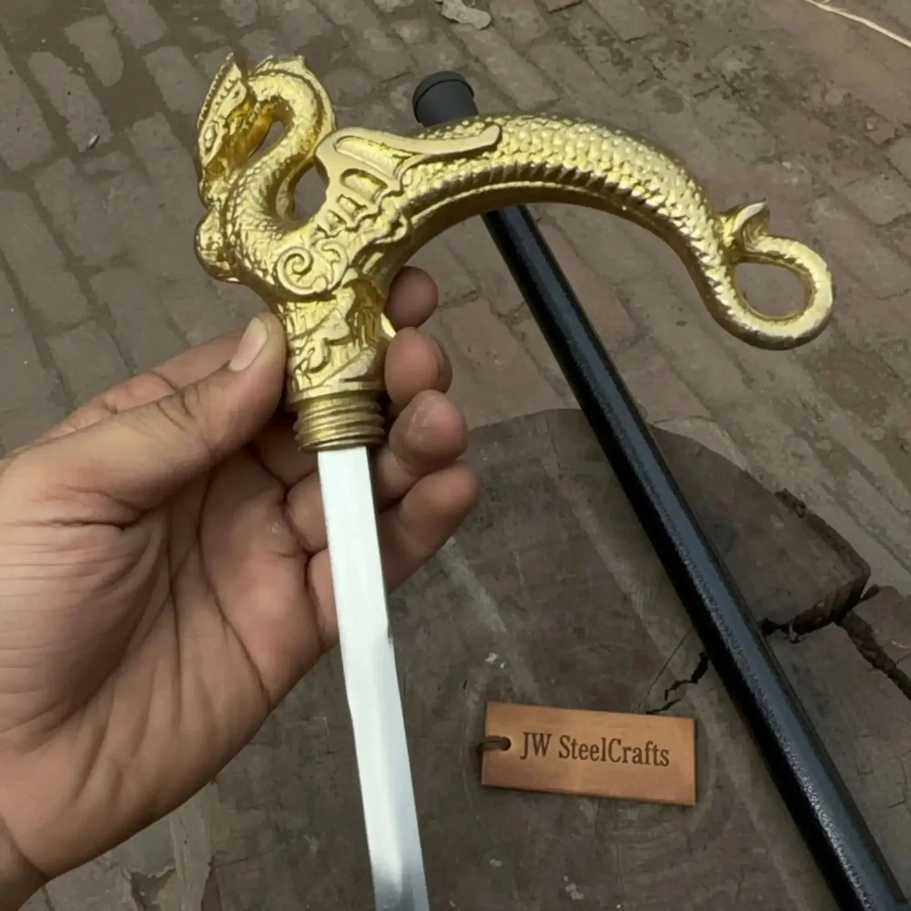 Handmade Pirate Officer Sword with Ornate Dragon Handle by JW SteelCrafts