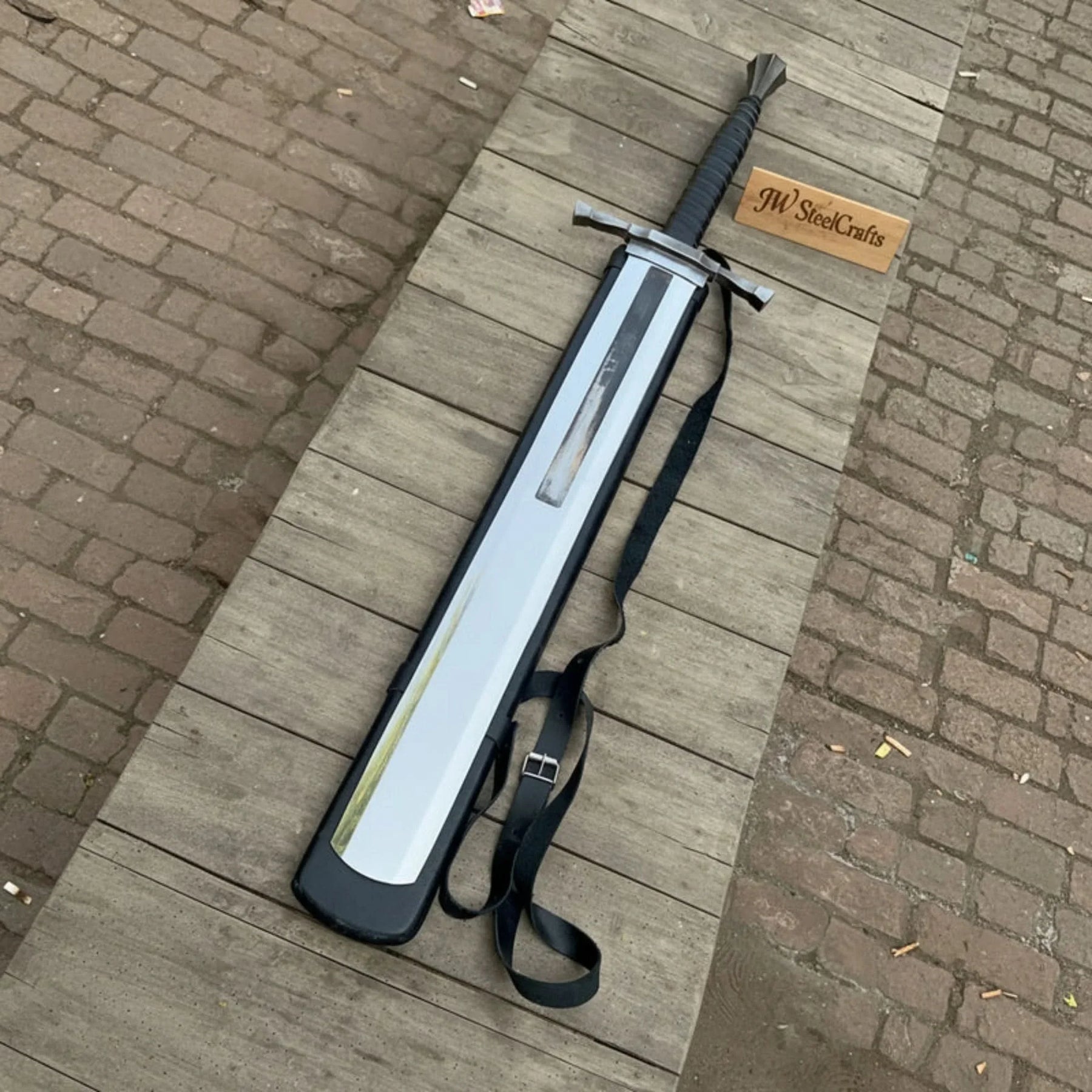 Dragon Slayer Inspired Greatsword Replica 37- 40”+ Slab Blade Berserk Anime Cosplay Sword by JW SteelCrafts
