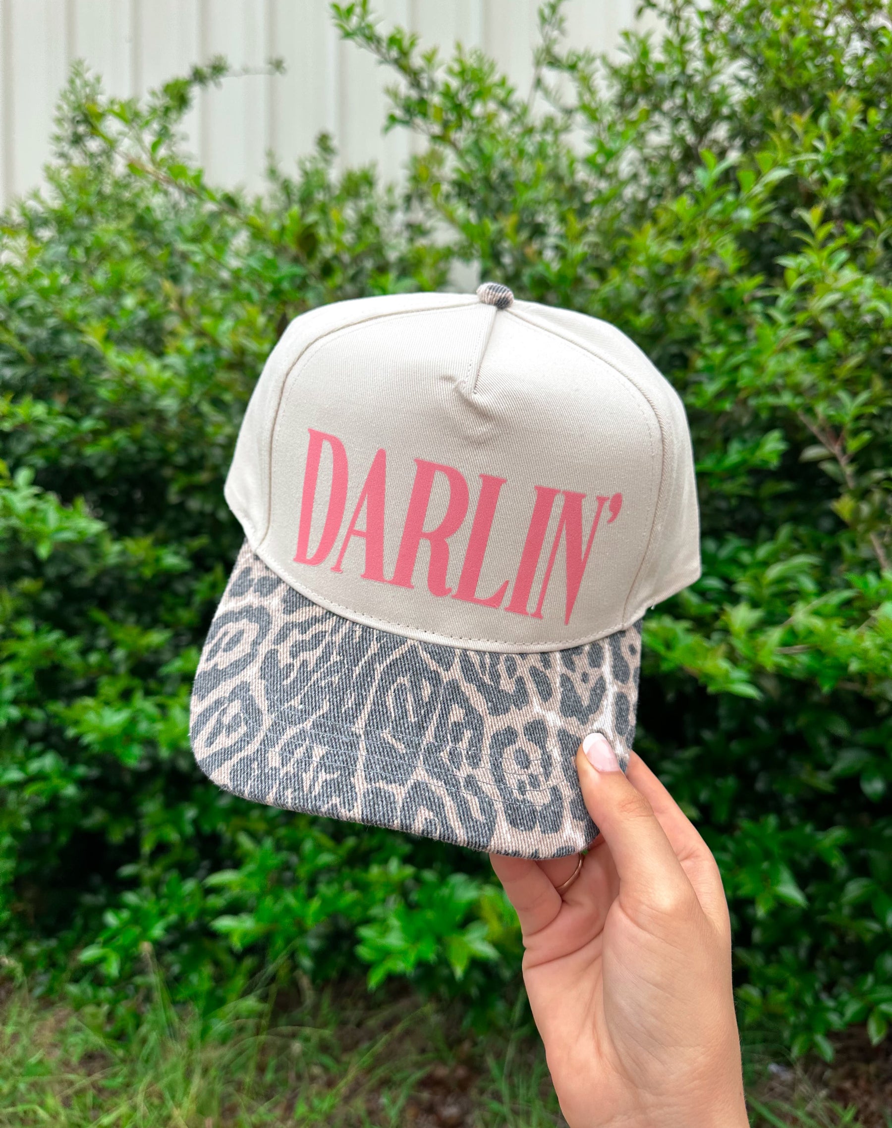 Darlin' Pink Washed Leopard Trucker Hat by Southern Bliss Company