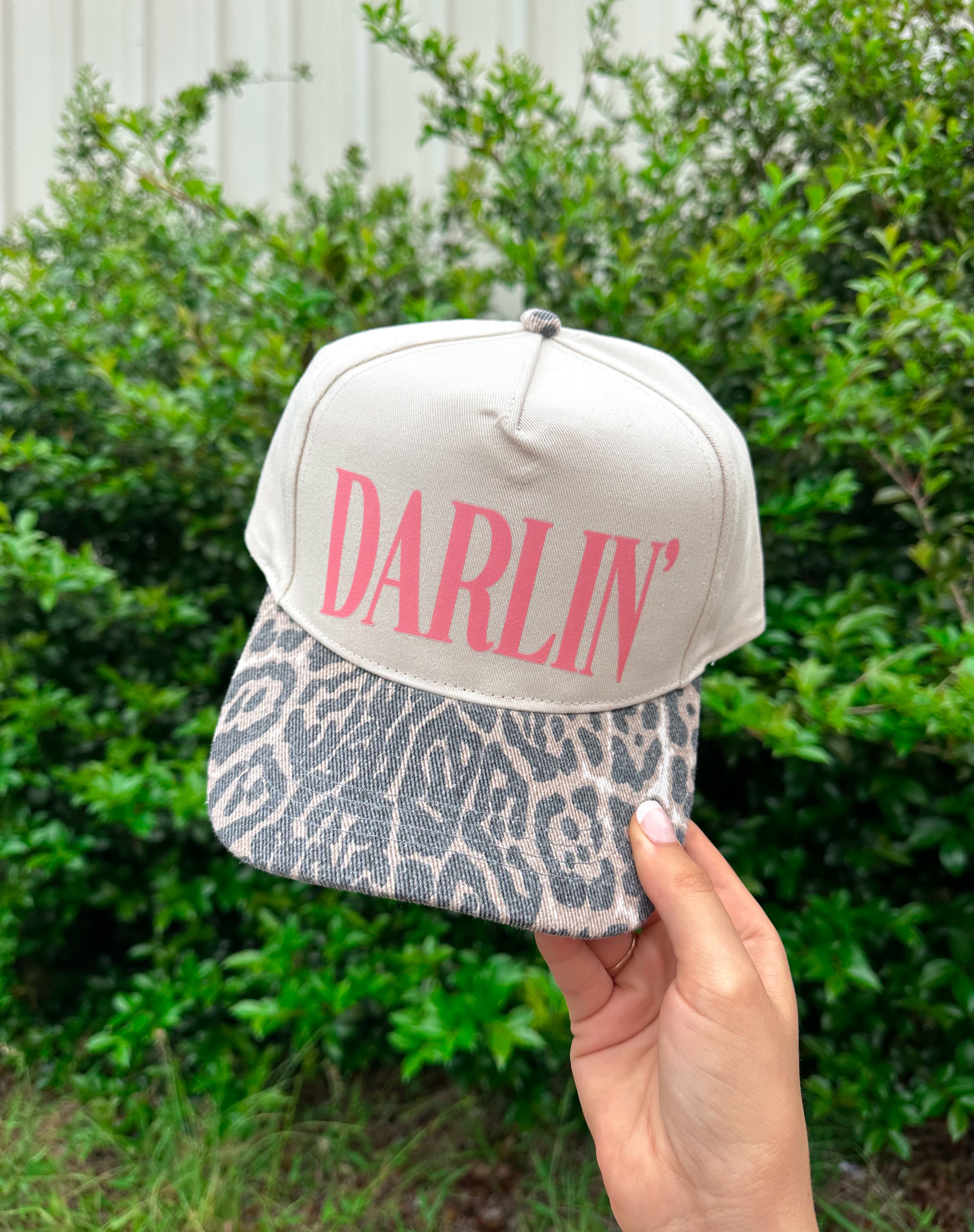 Darlin' Pink Washed Leopard Trucker Hat by Southern Bliss Company