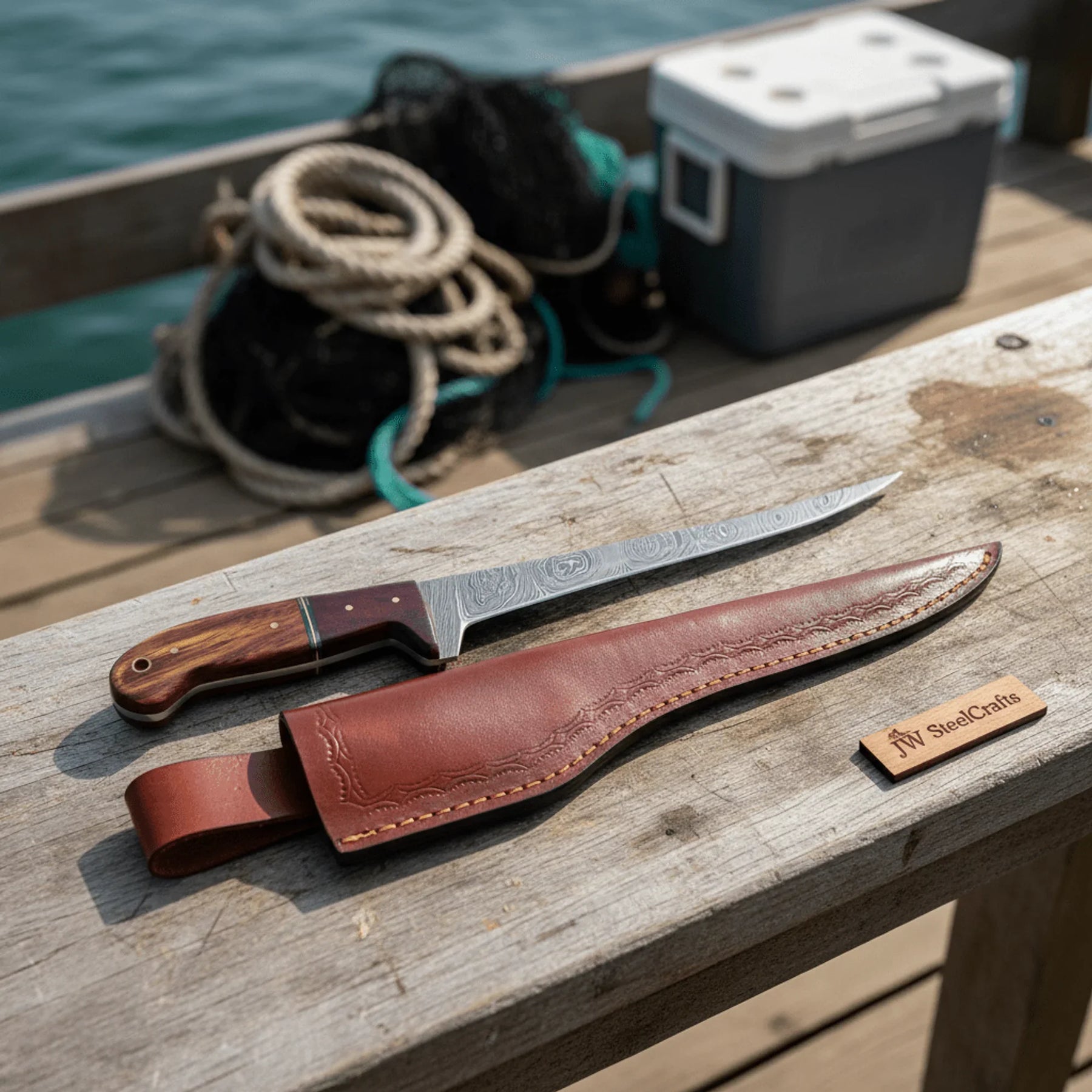 CUSTOM MADE FILLET KNIFE detail view by JW SteelCrafts
