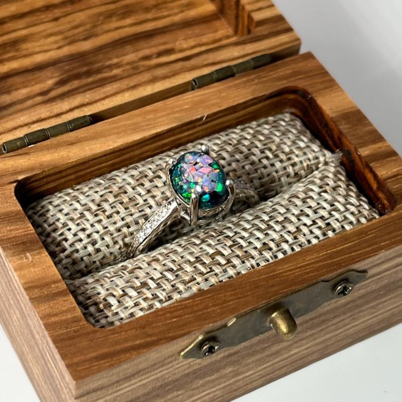 Threads of Time Memory Ring by Cotton Street Art Company, handmade jewelry detail photo 4