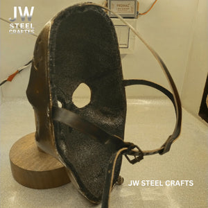 Handcrafted Metal Skull Mask: Choose Copper, Chrome or Antique Finish detail view by JW SteelCrafts