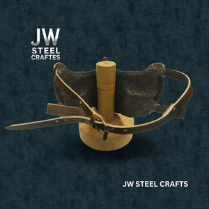 Handmade Metallic Half Face Mask | Golden Cast Art Mask for Display detail view by JW SteelCrafts