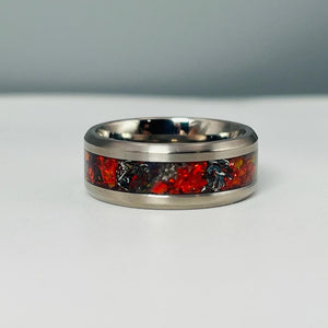 The Cosmic Phoenix Memorial Ring by Cotton Street Art Company, handmade jewelry detail photo 3