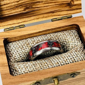 The Cosmic Phoenix Memorial Ring by Cotton Street Art Company, handmade jewelry detail photo 2