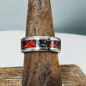 The Cosmic Phoenix Memorial Ring by Cotton Street Art Company, handmade jewelry detail photo 6