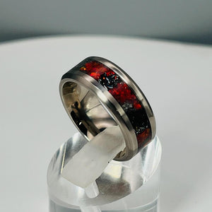 The Cosmic Phoenix Memorial Ring by Cotton Street Art Company, handmade jewelry detail photo 5