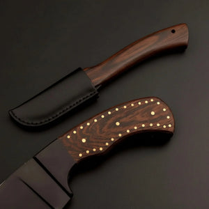 Hand-Forged High Carbon Steel Bowie Knife 13-Inch Trailing Point detail view by JW SteelCrafts