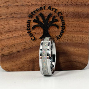 Diamond Sparkle Memorial Ring by Cotton Street Art Company, handmade jewelry detail photo 7