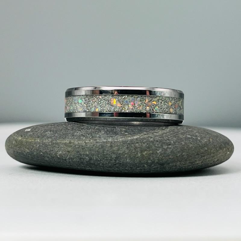 Diamond Sparkle Memorial Ring by Cotton Street Art Company, handmade jewelry detail photo 8