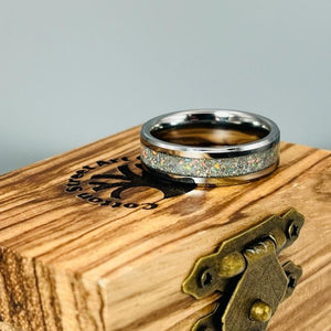 Diamond Sparkle Memorial Ring by Cotton Street Art Company, handmade jewelry detail photo 5