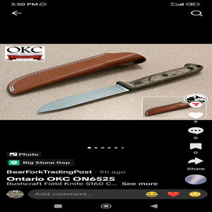 Handmade Damascus Fixed Blade Knife — Full Tang, Leather Sheath detail view by JW SteelCrafts