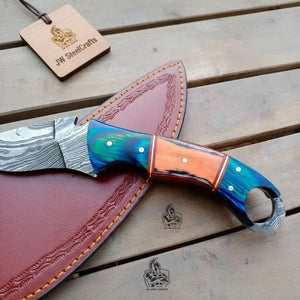 Custom made Hand forged Karambit Knife detail view by JW SteelCrafts