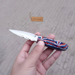 Handmade Skinner Knife Resin Handle Fixed Blade Hunting Knife JW SteelCrafts detail view by JW SteelCrafts