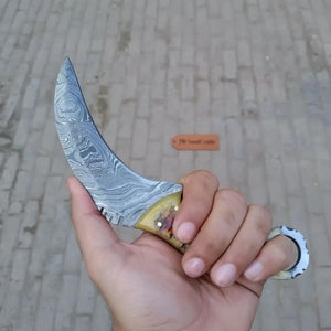 Handmade Custom Du Hoc Karambit Knife. detail view by JW SteelCrafts