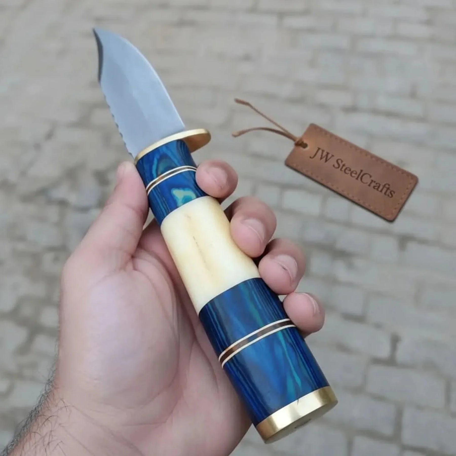Hunting Knife with High Carbon Steel Blade | JW SteelCrafts detail view by JW SteelCrafts