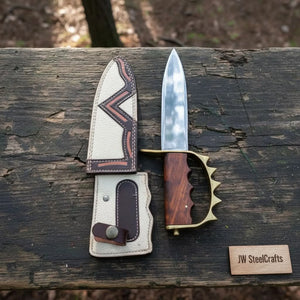 Custom Made Damascus Stainless Steel MB-0088 detail view by JW SteelCrafts