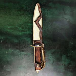 Custom Made Damascus Stainless Steel MB-0088 detail view by JW SteelCrafts