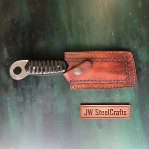 Custom hand Made D2 Steel Tanto knife MB-0094 detail view by JW SteelCrafts