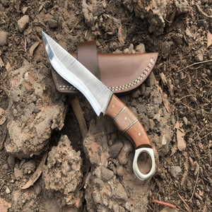 Custom Handmade Stainless Steel hunting knife leather sheath BM-0096 by JW SteelCrafts